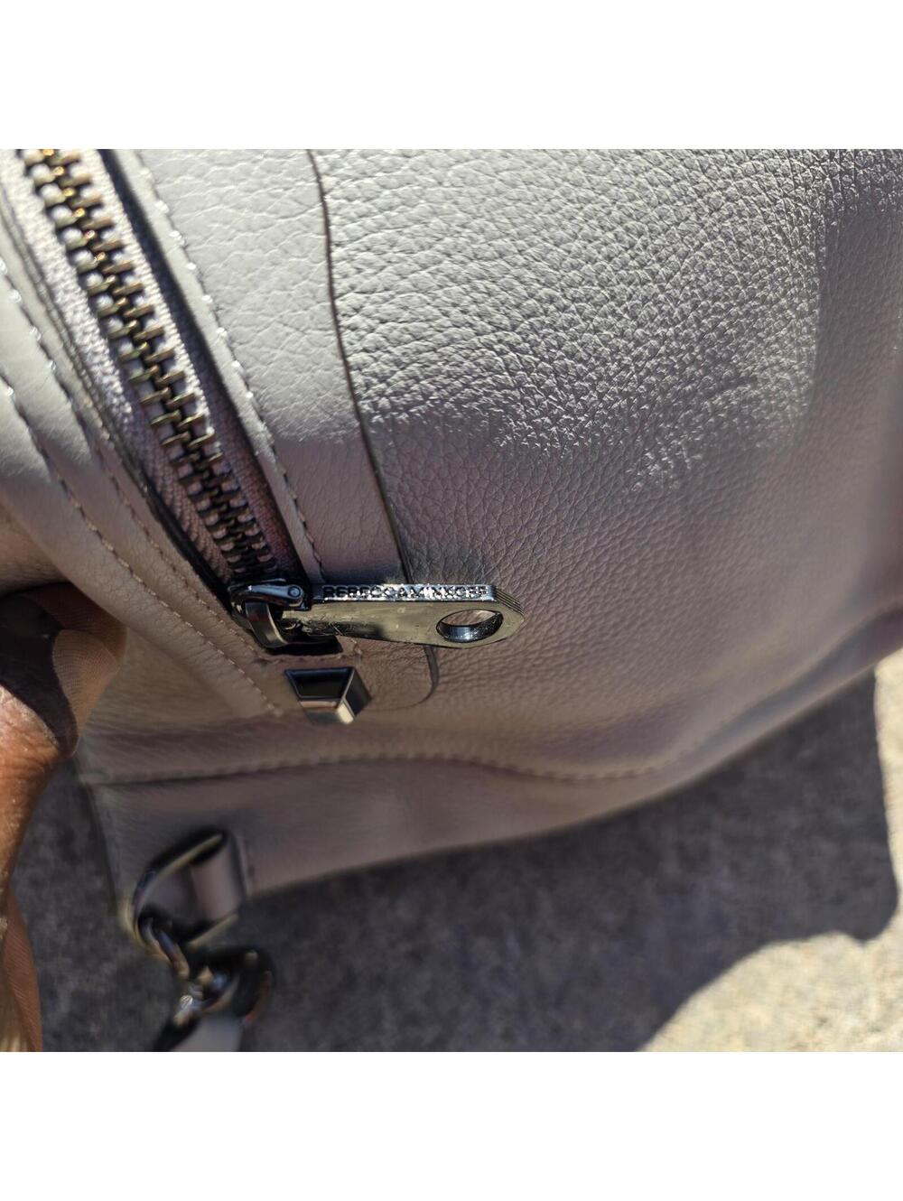 Rebecca Minkoff Pebbled Leather Gray Shoulder Bag - Picture 2 of 6